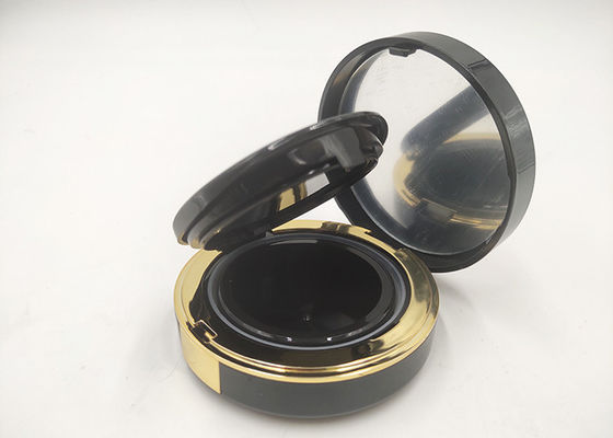 Portable rond d'or de BB de conteneur noir de crème