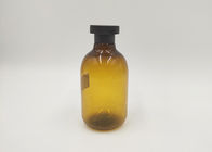 le cosmétique fait sur commande de Boston de la couleur 250ml ambre met la bouteille en bouteille de pompe d'aseptisant de main d'alcool