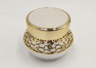 pots à extrémité élevé de la lotion 50ml avec des couvercles, couleur vide d'or de conteneurs de crème de visage