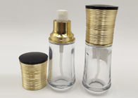 le cosmétique 30ml en verre transparent met la conception en bouteille d'or de macramé portative