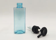 Emballage cosmétique de bouteille d'ANIMAL FAMILIER en plastique carré bleu transparent pour la crème de visage