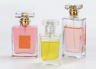 Bouteille vide pourpre de luxe de parfum d'impression d'écran en soie de bouteille en verre de parfum