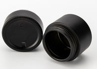 Bouteilles cosmétiques en verre noires rondes de Matte Frosted 50ml