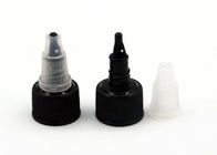 torsion noire cosmétique de conditionnement en plastique de 24mm outre de chapeau pour la bouteille de gel