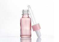 bouteille en verre translucide de compte-gouttes de rose de 15ml 30ml pour l'huile essentielle adaptée aux besoins du client