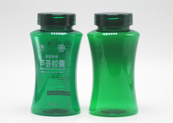 bouteilles en plastique d'emballage de soins de santé d'ANIMAL FAMILIER de vert de 5oz 150cc avec le chapeau de dessus de secousse