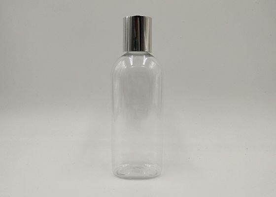 Les bouteilles cosmétiques faites sur commande rondes de Boston, plastique clair met l'OEM en bouteille de 100ml 200ml