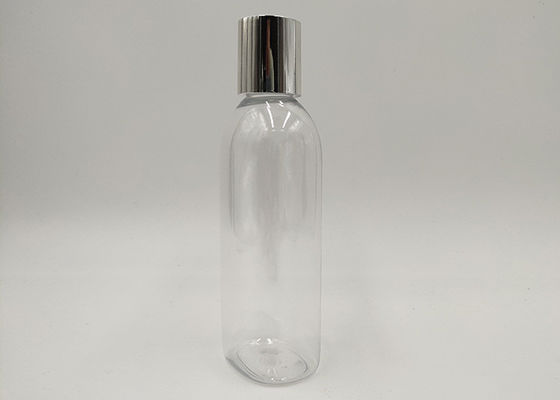 Les bouteilles cosmétiques faites sur commande rondes de Boston, plastique clair met l'OEM en bouteille de 100ml 200ml