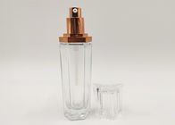 30ml 1oz dégagent la bouteille en verre ronde/formes multi de place avec la pompe de lotion