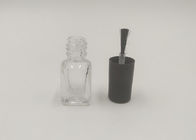 chapeau cosmétique de brosse de noir de bouteille de vernis à ongles de 5ml 10ml avec le corps transparent élevé