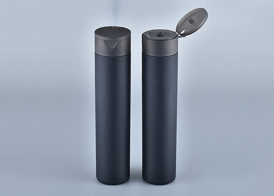 300ml HDPE Matte Black Plastic Cosmetic Bottles avec Flip Top Cap