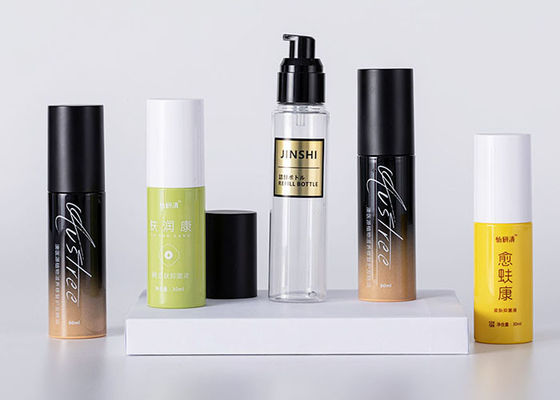 bouteilles 70ml cosmétiques faites sur commande avec la bouteille blanche de jet de parfum de jet de poussée