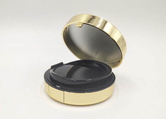Conteneur noir de crème de BB d'or, Portable rond de boîte de beauté de coussin d'air
